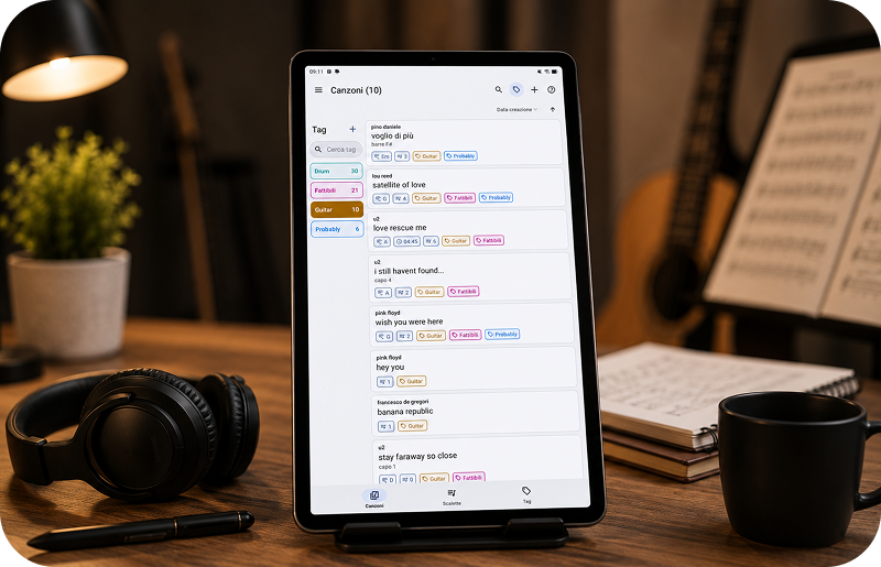 organize digital sheet music and PDF scores on Android with GoScore